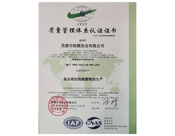 质量管理体系认证证书(1)