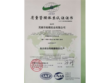 Quality management system certification (1)