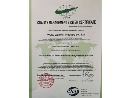 Quality management system certification (2)